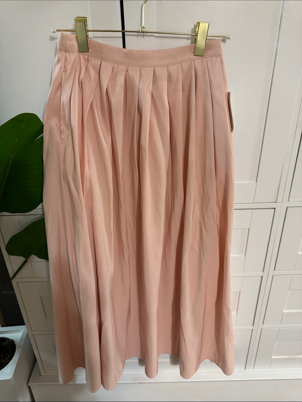 a new day Blush Pink Pleated Maxi Skirt